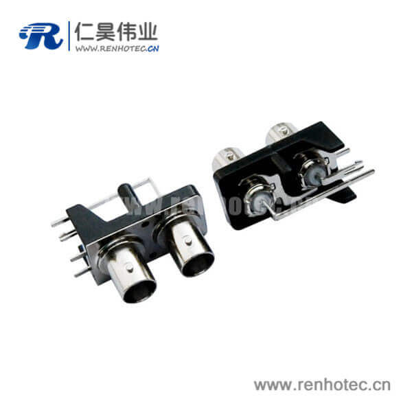 EB-001-0003 BNC母头弯式50欧姆射频同轴PCB板端有线电视头