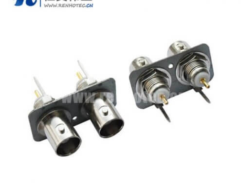 bnc接头母头直式射频同轴锌合金PCB板端