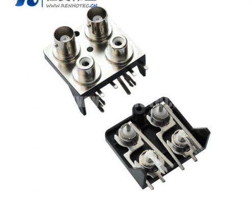 BNC接插件pcb接插件插座带RCA弯式射频接头