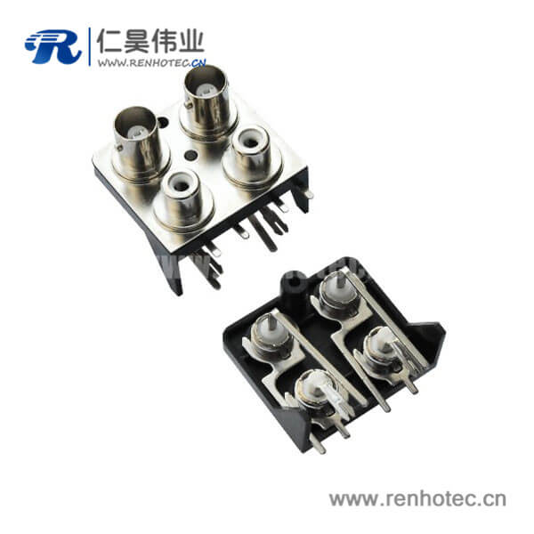 EB-001-0016 BNC接插件pcb接插件插座带RCA弯式射频接头