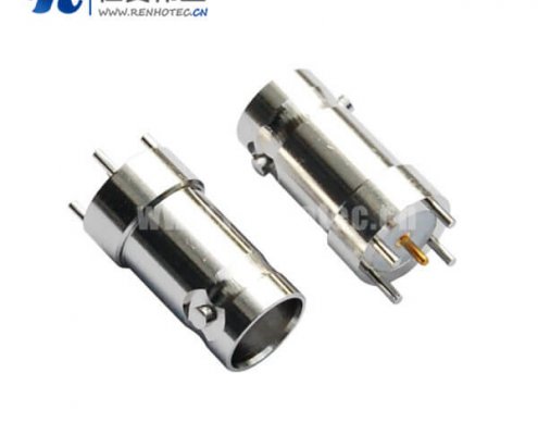 BNC射频同轴pcb接插件直式锌合金母头