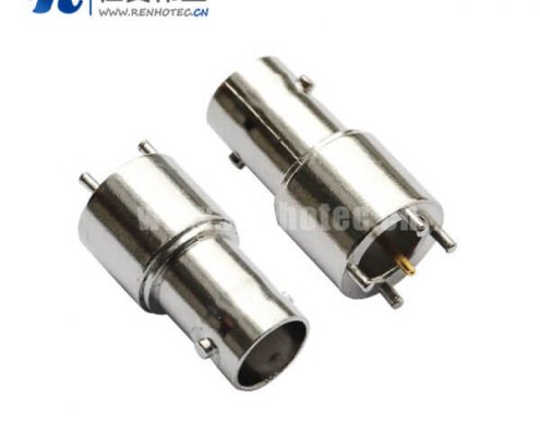 bnc接插件射频同轴直式母头锌合金PCB电路板