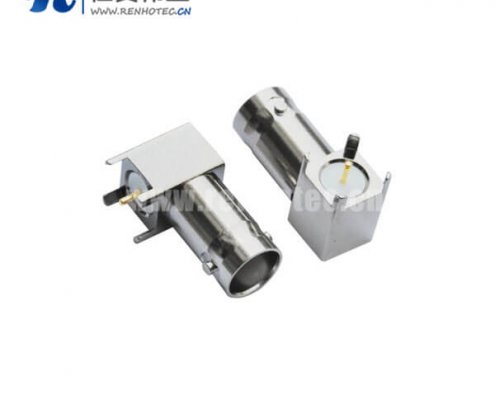 bnc视频接插件弯式引脚母头接PCB板端