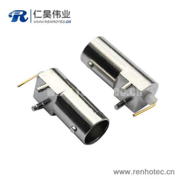 EB-001-0029 bnc接插件90度射频同轴 母头锌合金PCB插座板