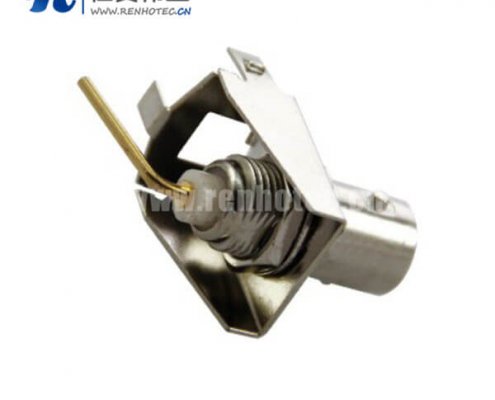 bnc接口弯式母头50欧姆 接PCB板端