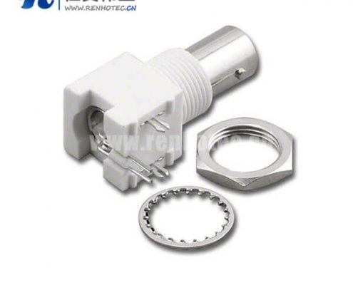 bnc50欧姆弯式射频同轴母头接PCB