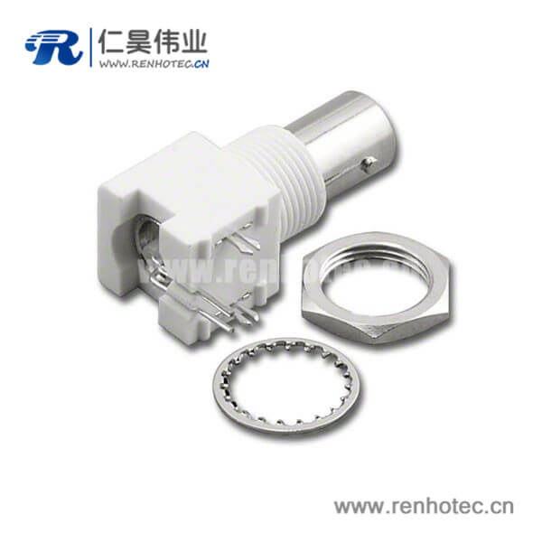 bnc50欧姆弯式射频同轴母头接PCB