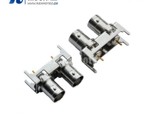 bnc电阻50欧姆直式母头射频同轴接插件PCB