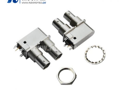 bnc同轴射频接插件锌合金穿墙母头接PCB板