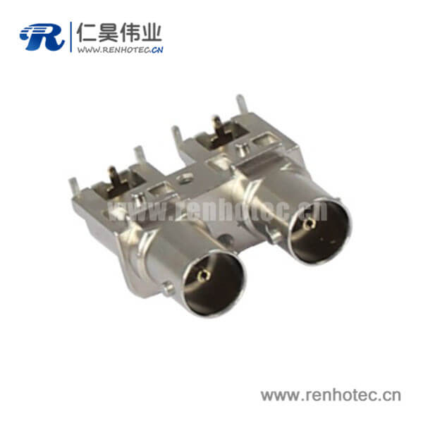 EB-001-0057 BNC母头弯式射频同轴接插件接PCB板端