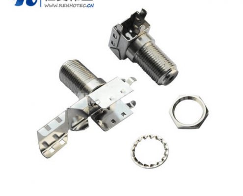 F头弯式母头pcb 接插件板端射频同轴穿墙