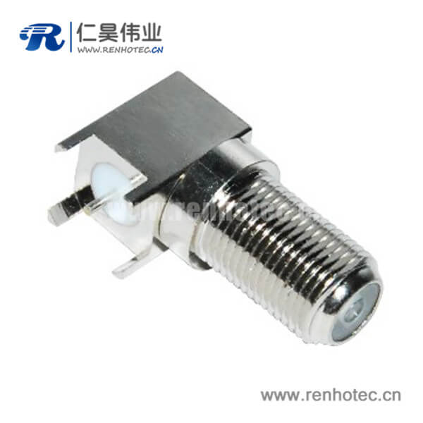 f头弯式穿墙pcb射频接插件板端母头