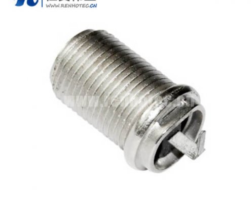 f接插件RF射频同轴弯式穿墙面板安装接头母头