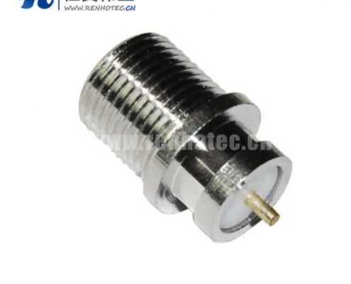 f型接插件射频同轴母头直式穿墙式面板安装