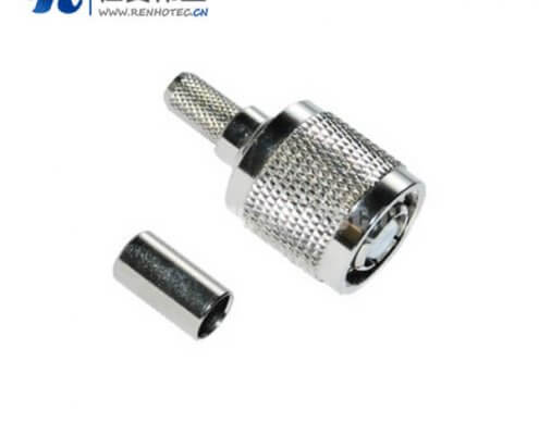 tnc射频接插件反极直式压接插头同轴接线RG58_59