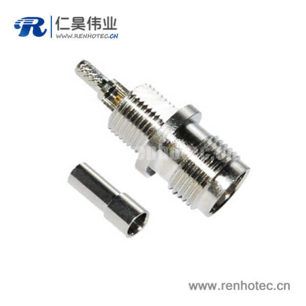 DOSIN-802-0008 tnc直式穿墙式压接母头同轴接插件面板安装