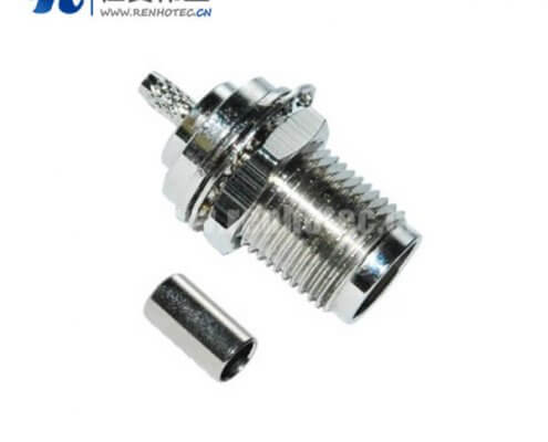 tnc直式穿墙式压接母头同轴线缆RG6_58_59_174