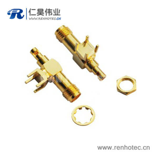 RHT-612-0005 sma同轴弯式母头接pcb板
