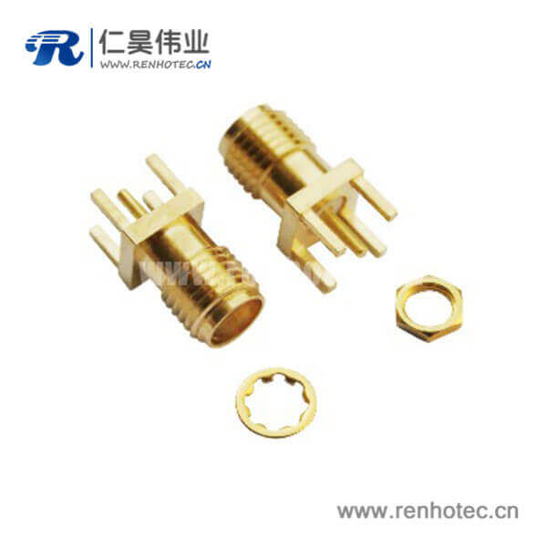 RHT-612-0008 sma射频同轴接插件母头pcb直插板端