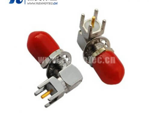 sma同轴接插件接头母头防尘弯式PCB板端