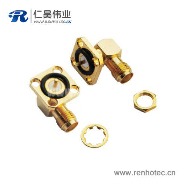 RHT-612-0013 sma接插件防水4孔方向法兰面板射频同轴系列