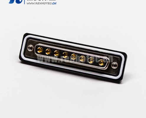 防水d sub接插件8w8大电流母头直式焊线