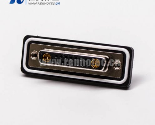 防水db头17w2母头直式大电流接插件焊接