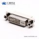 dvi-d接插件24+1母头直式带螺母穿孔接pcb板