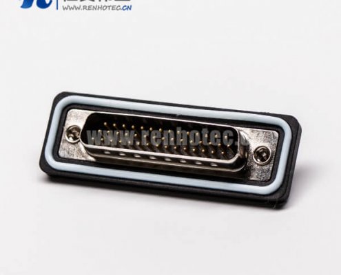 d-sub接插件44针三排防水公头直式接线焊接