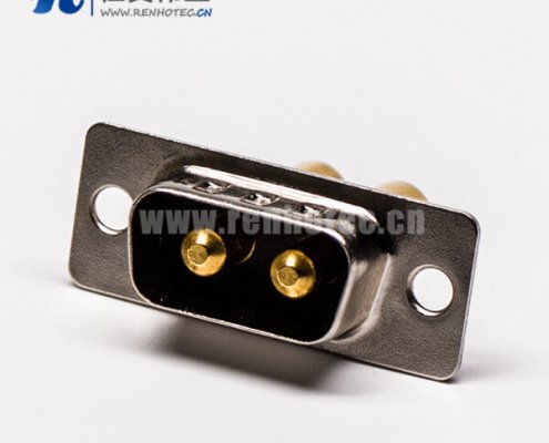 D SUB 2W2 接插件焊线式长体30A车针直式公头