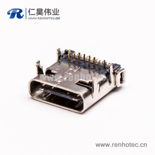 3 c type usb接插件3.0弯式母头前插板后贴板