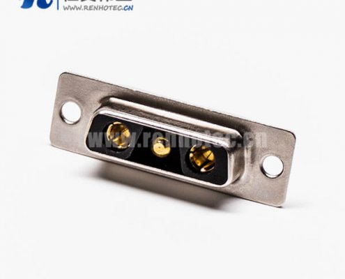 D-SUB 3w3焊线式大电流混合型直式母座