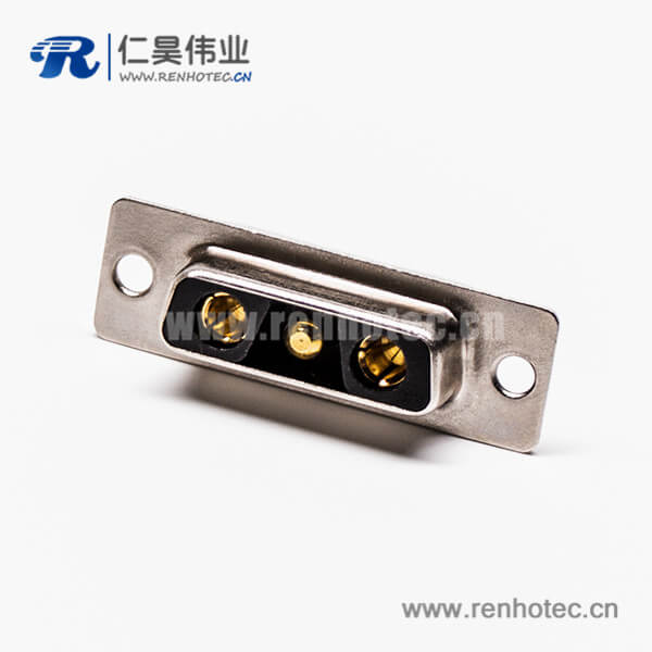 3 D-SUB 3w3焊线式大电流混合型直式母座