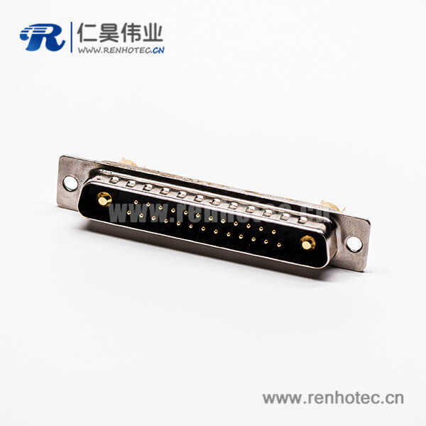 4 大电流D-SUB27w2焊线式光孔铆合直式混合型母座