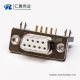 9pin d-sub母座弯头塑胶支架铆锁式带鱼叉插板