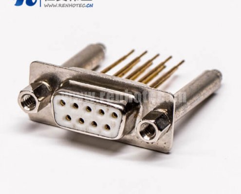 db9插板式母头180°加高型圆柱铆锁