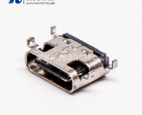 type c母座封装弯式单排沉板式usb3.0接插件