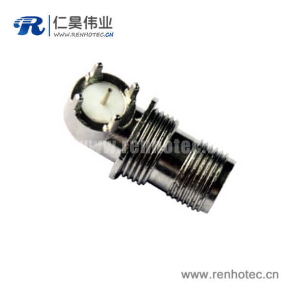 DOSIN-802-0016 tnc型接插件弯式圆形5引脚穿墙式母头PCB板端