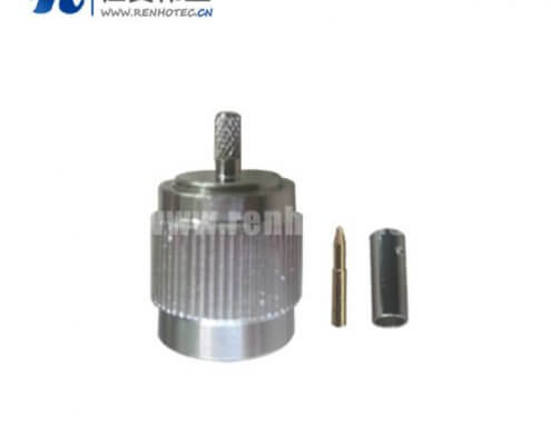 tnc公头接线RG316D直式压接RF射频同轴接插件