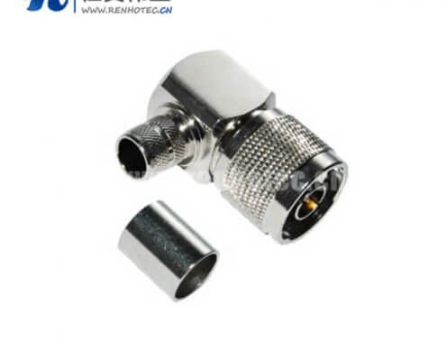 N型弯式压接公头接插件射频同轴电缆RG58/59/6/174/213