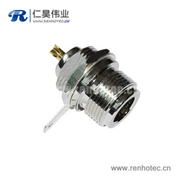 n系列射频同轴接插件直式母头穿墙式面板安装