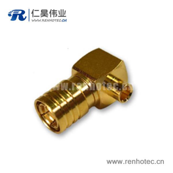 DOSIN-807-0010 公头SMB接插件接同轴线缆弯式焊接