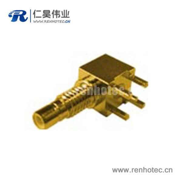 DOSIN-807-0011 smb接插件母头pcb板端弯式穿墙