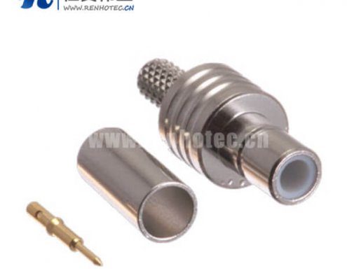 smb有线电视接头直式压接母头接插件接同轴线缆