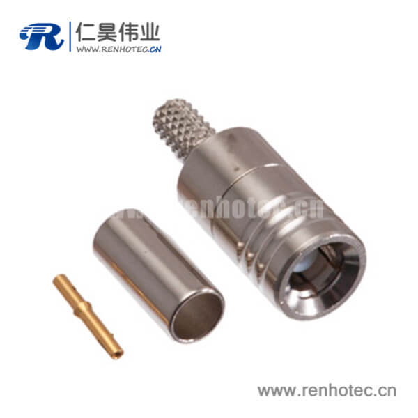 DOSIN-807-0023 压接式smb接插件公头射频同轴接插件