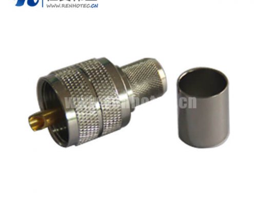 uhf直式压接接插件公头同轴电缆rg58 LMR300