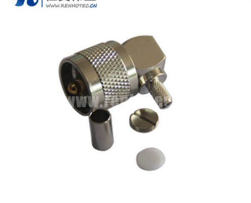 UHF接插件弯式公头射频同轴电缆接头压接RG214 LMR195