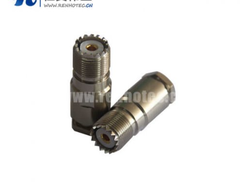 UHF接插件母头射频同轴连接线直式螺母连接