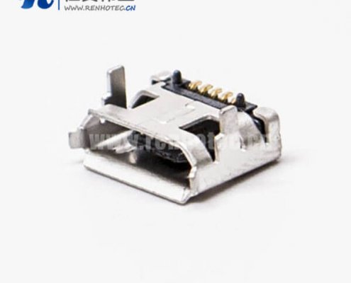 micro usb接口手机5pinB型SMT两脚DIP 7.15