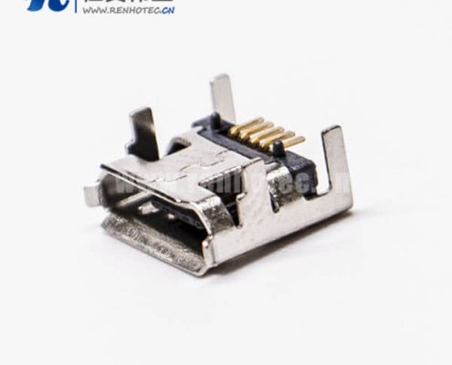 手机micro usb接口母头5针SMT B型四脚DIP 7.15